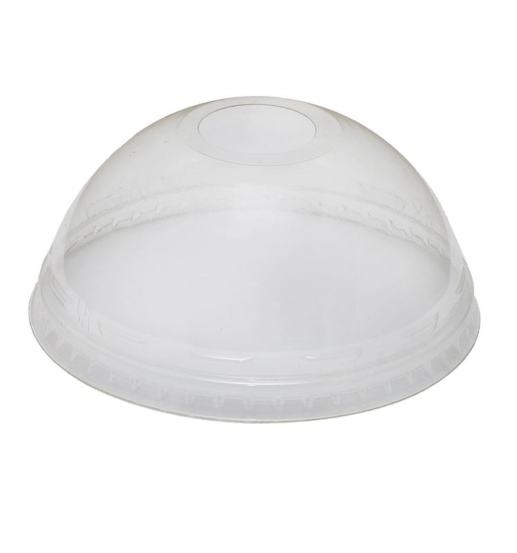 Крышка для стакана Pet прозрачная купол с отверстием