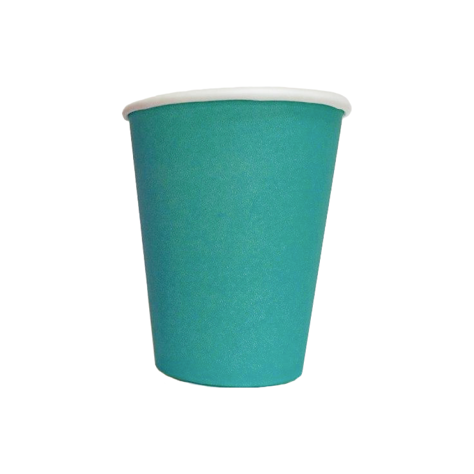 Однослойный стакан из бумаги (Цвет "Океан", 250 мл)