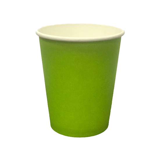 Однослойный стакан из бумаги (цвет "Зеленый"&#44; 250 мл)