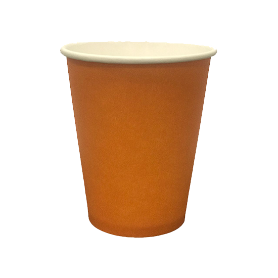 Однослойный стакан из бумаги (цвет "Оранжевый"&#44; 250 мл) 