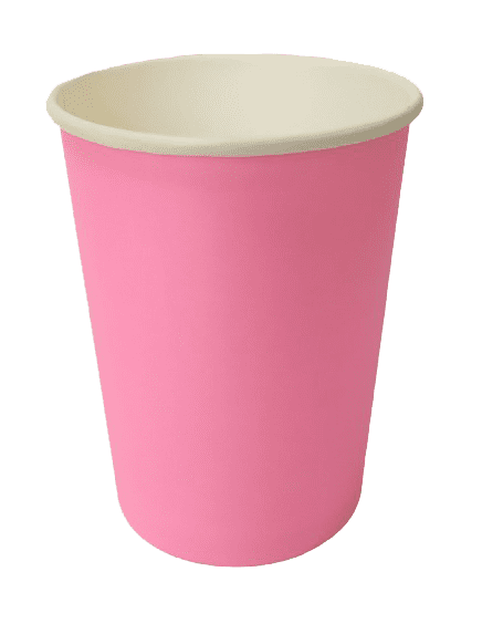 Однослойный бумажный стакан (Розовый, 360 мл)