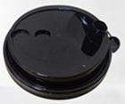 Крышки пластиковые с заглушкой черные&#44; диаметр 90 мм