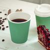 Buy the Three-layer corrugated paper cup green (360 ml) 2