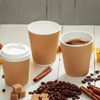 Buy the Three-layer corrugated paper cup kraft (360 ml) 2