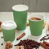 Buy the Three-layer corrugated paper cup green (480 ml) 2