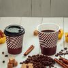 Buy the Single-layer paper cup Zigzag, chocolate (480 ml) 2