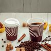 Buy the Single-layer paper cup Zigzag, chocolate (480 ml) 2