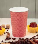 Three-layer corrugated cup red 1