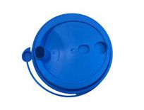 Крышки пластиковые с заглушкой голубые, диаметр 90 мм 1