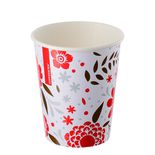 Single-layer cup 'Flowers' white 1