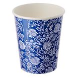 Single-layer cup blue with a white pattern 1