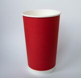 Двухслойный бумажный стакан (красный, 480 мл) 1