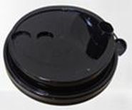 Крышки пластиковые с заглушкой черные, диаметр 90 мм 1