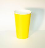 Бумажный стакан однослойный желтый 480 мл 1